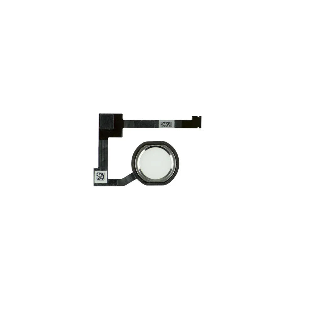 For Apple iPad Air 2 / Mini 4 & 5 / Pro 12.9 Replacement Home Button Flex (White/Silver) E-Tech61