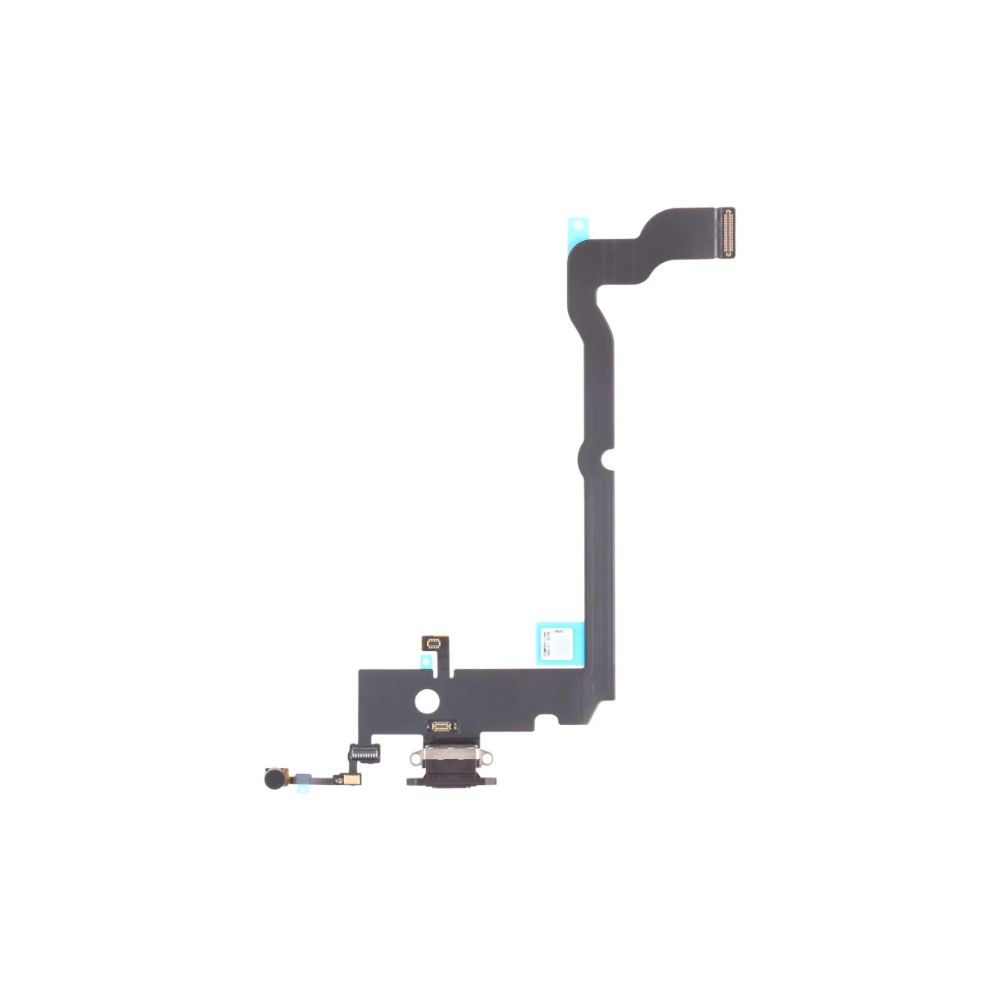 For Apple iPhone XS Max Replacement Charging Port & Microphone Flex - Black (AM) E-Tech61