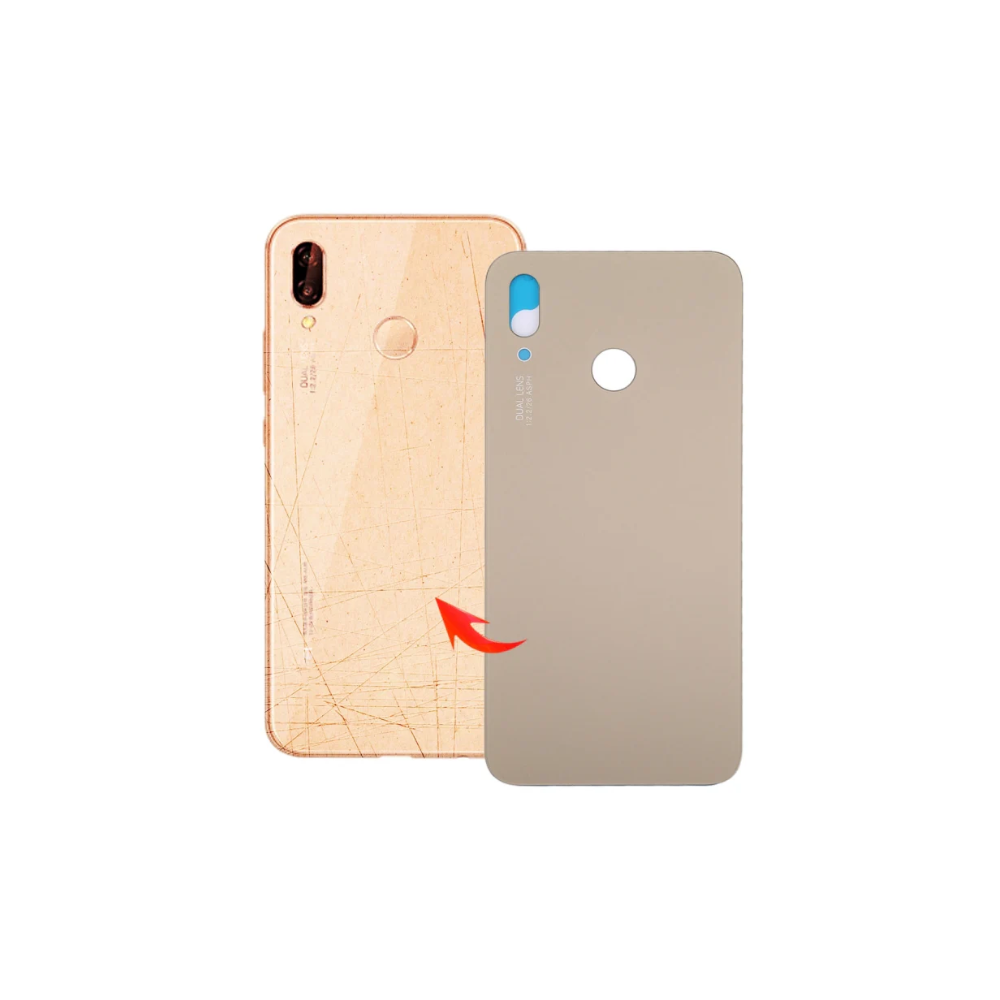 For Huawei P20 Lite Replacement Rear Battery Cover Inc Lens with Adhesive (Platinum Gold) E-Tech61