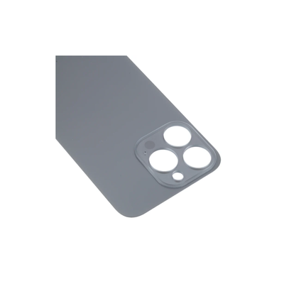 Close-up of the camera lens cutout on the iPhone 14 Pro Space Black replacement back glass
