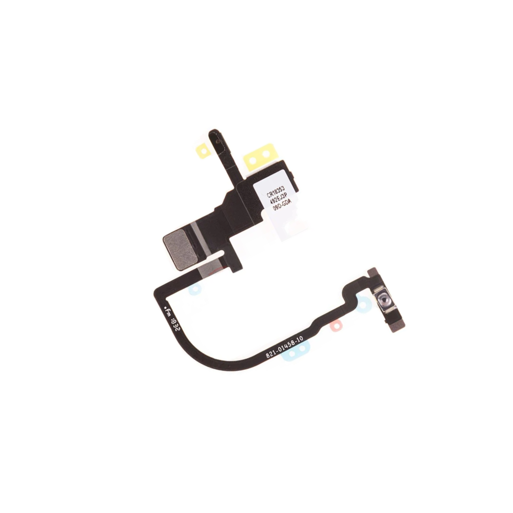 For Apple iPhone XS Max Replacement Power and Top Microphone Flex with Flash E-Tech61