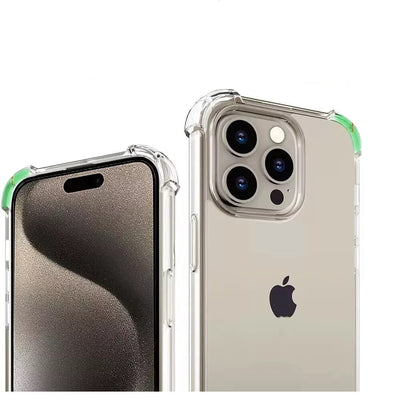 For iPhone 16, 15, 14 Pro Max, Plus, 13, 12, 11, 7, 8 Clear Shockproof Phone Case