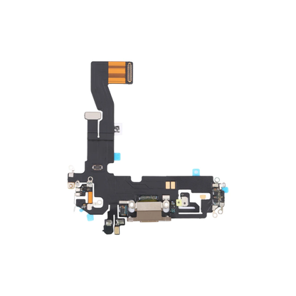 For Apple iPhone 12 / iPhone 12 Pro Replacement Charging Port Flex (Gold) E-Tech61.