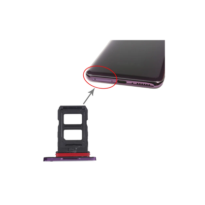 For Oppo Find X Replacement Sim Card Tray (Purple) E-Tech61