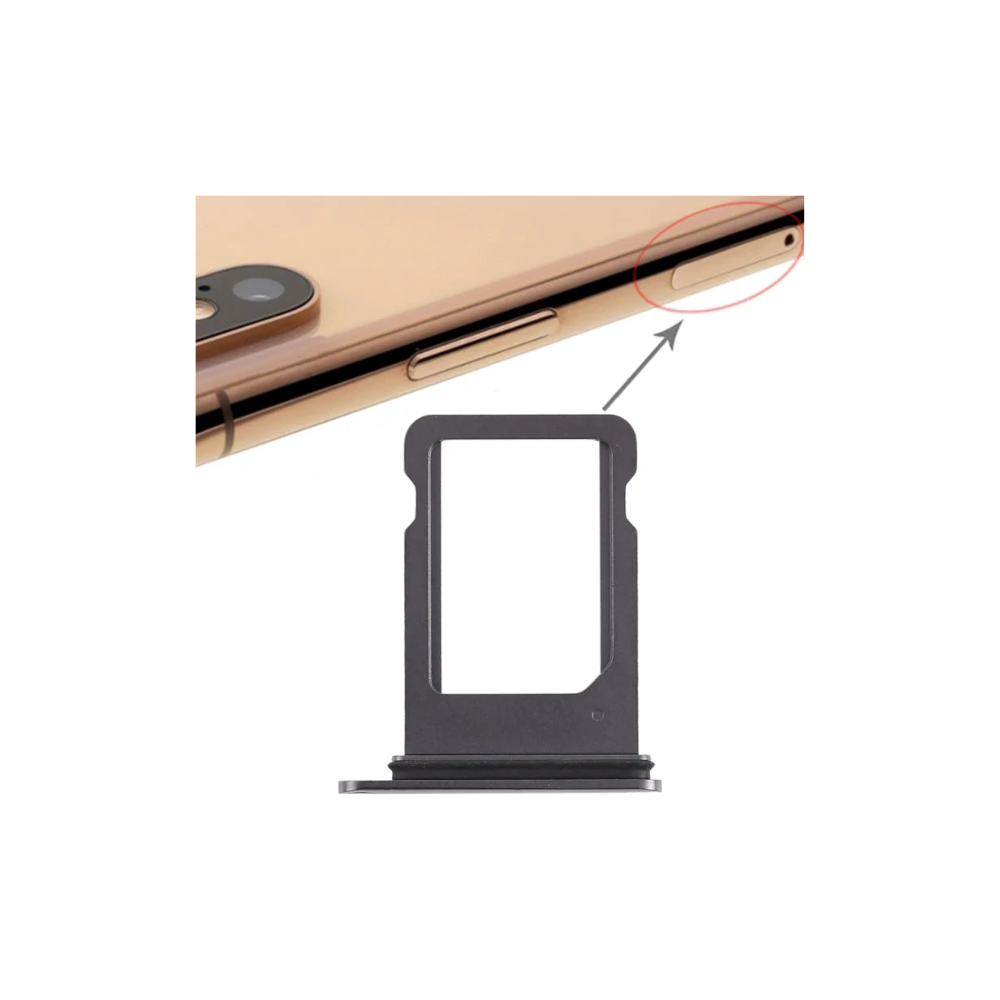 Apple iPhone XS SIM Card Tray Replacement (Black) | E-Tech61