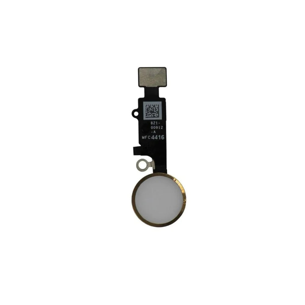 For Apple iPhone 7 / 7 Plus / 8 / 8 Plus / SE2 Home Button - White / Gold (Cosmetic Use) E-Tech61