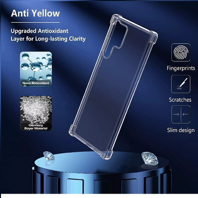 For Samsung Galaxy S25 S24 S23 S22 S21 S20 S9 S8 Clear Shockproof Bumper Case