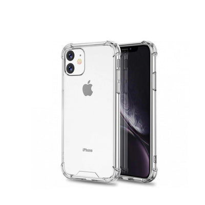 For iPhone 13, 12, 11, XR, X, 7, 8 (incl. Pro Max) Clear Shockproof Silicone Case
