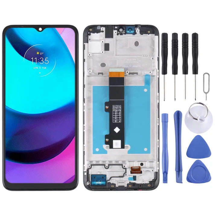 For Motorola Moto E20 LCD Screen Digitizer Full Assembly with Frame