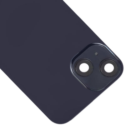 For iPhone 14 Plus Glass Battery Back Cover with Flash Bracket + Wireless Charging Module(Black)