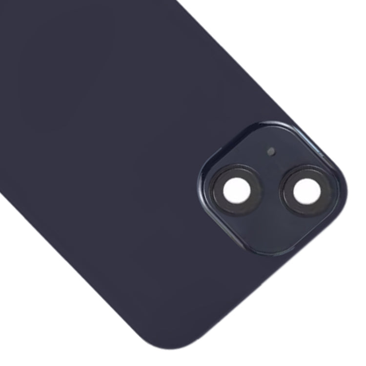 For iPhone 14 Plus Glass Battery Back Cover with Flash Bracket + Wireless Charging Module(Black)