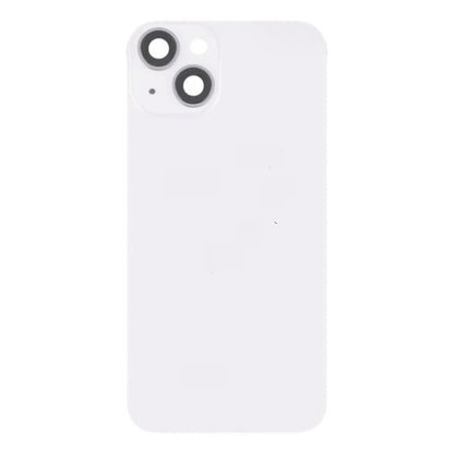 For iPhone 14 Plus Glass Battery Back Cover with Flash Bracket + Wireless Charging Module(White)