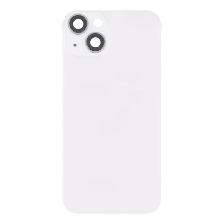 For iPhone 14 Plus Glass Battery Back Cover with Flash Bracket + Wireless Charging Module(White)