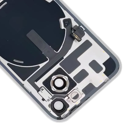 For iPhone 14 Plus Glass Battery Back Cover with Flash Bracket + Wireless Charging Module(Yellow)