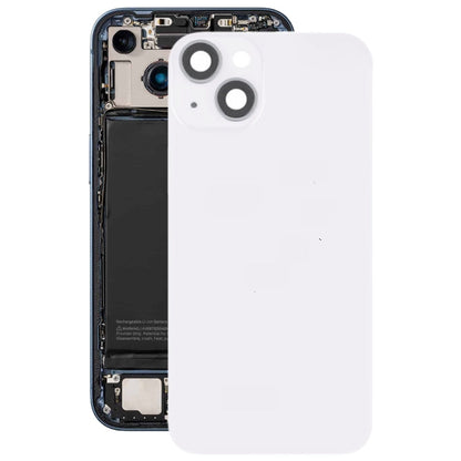 For iPhone 14 Glass Battery Back Cover with Flash Bracket + Wireless Charging Module(White)