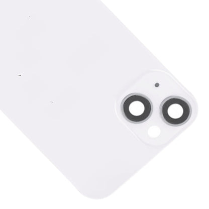 For iPhone 14 Glass Battery Back Cover with Flash Bracket + Wireless Charging Module(White)