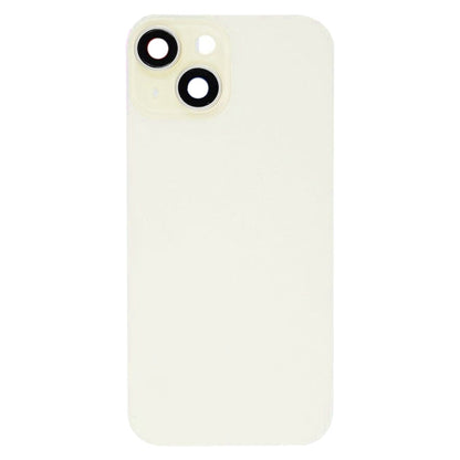 For iPhone 15 Plus Glass Battery Back Cover with Flash Bracket + Wireless Charging Module(Yellow)