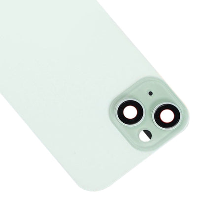 For iPhone 15 Glass Battery Back Cover with Flash Bracket + Wireless Charging Module(Green)