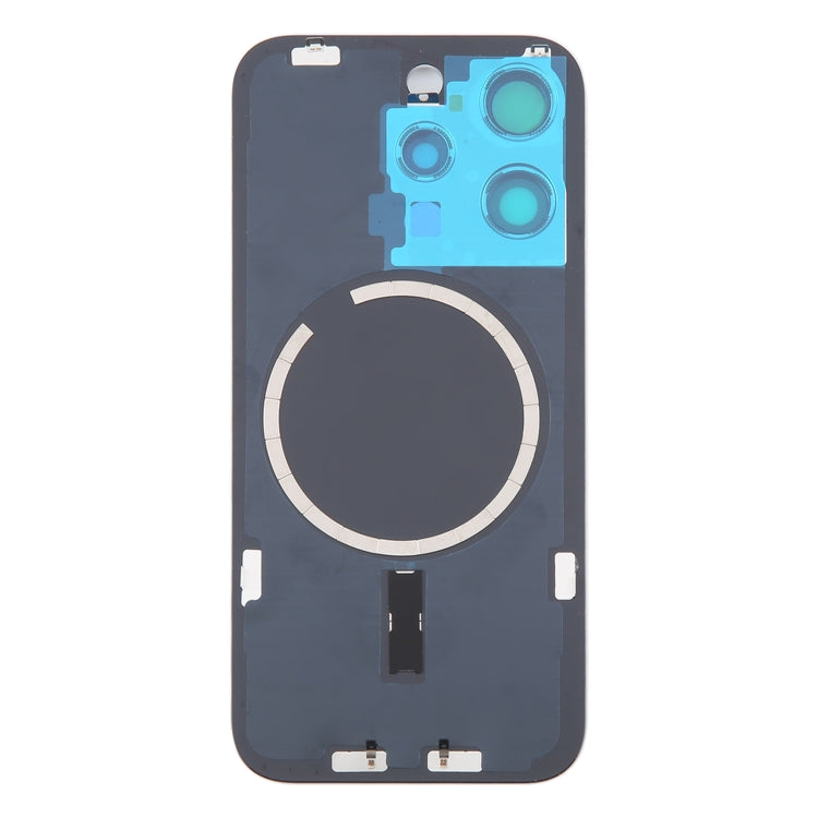For iPhone 16 Pro Max Original Glass Battery Back Cover with Camera Lens Cover + MagSafe Magnet(Silver)