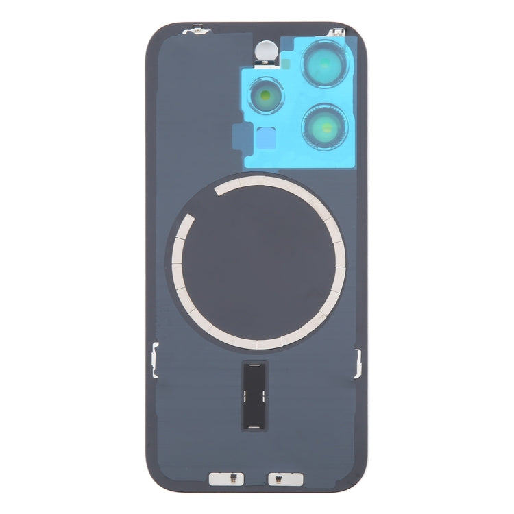 For iPhone 16 Pro Max Original Glass Battery Back Cover with Camera Lens Cover + MagSafe Magnet(White)