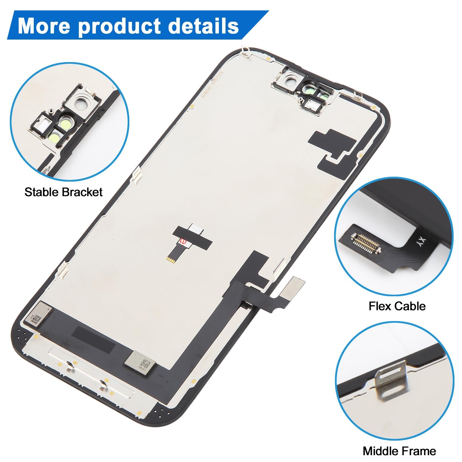 iPhone 16 HD+ Incell LCD Screen Replacement High Definition Display Compatible works with iPhone 16 (2024 Model)