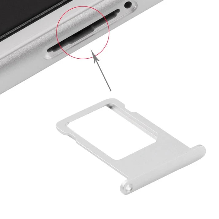 For Apple iPhone 6S Plus Replacement Sim Card Tray - Silver E-Tech61