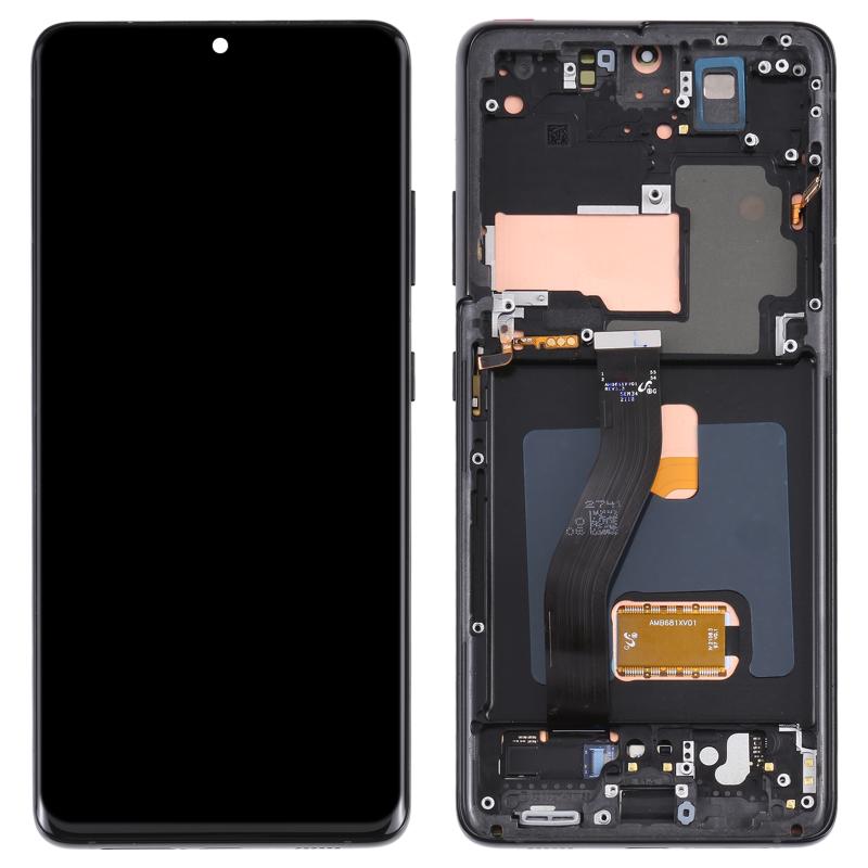 Samsung Galaxy S21 Ultra 5G (SM-G998B) OLED Screen Replacement – With Frame (Black)