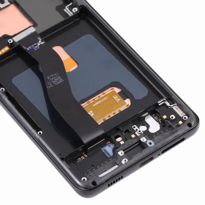 Samsung Galaxy S21 Ultra 5G (SM-G998B) OLED Screen Replacement – With Frame (Black)