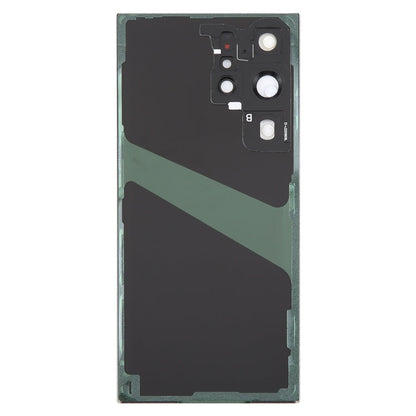 For Samsung Galaxy S23 Ultra SM-S918 Glass Battery Back Cover with Camera Lens Cover(Black)