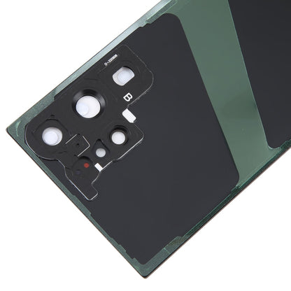 For Samsung Galaxy S23 Ultra SM-S918 Glass Battery Back Cover with Camera Lens Cover(Green)