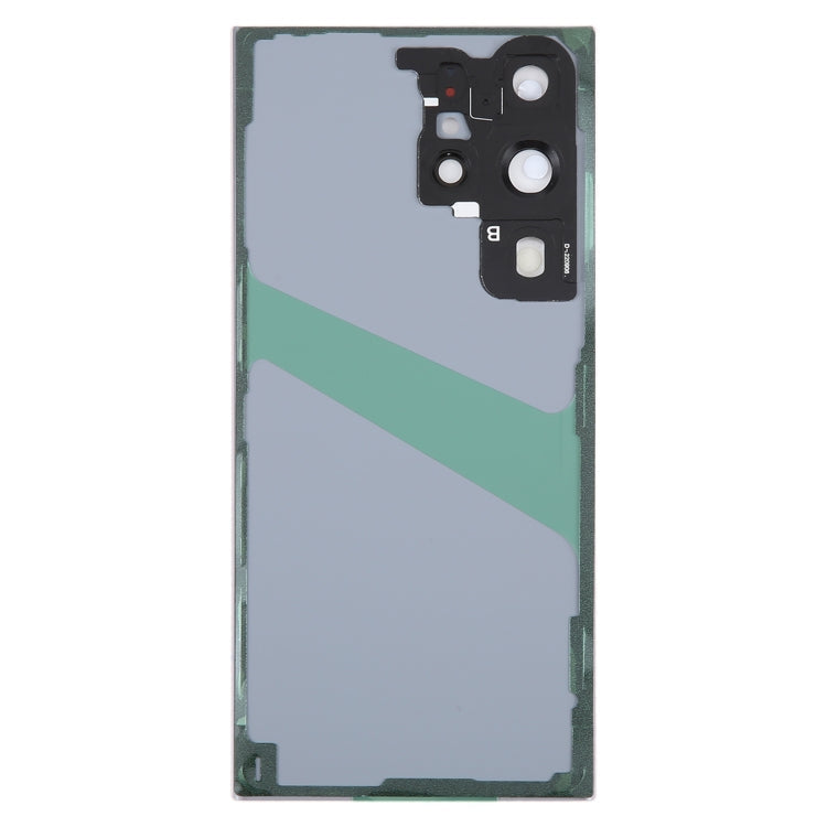 For Samsung Galaxy S23 Ultra SM-S918 Glass Battery Back Cover with Camera Lens Cover(Blue)