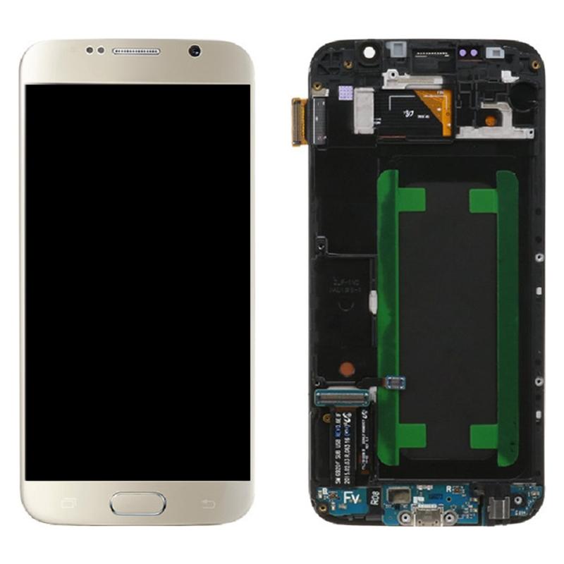 Samsung Galaxy S6 (SM-G920F) OLED Screen Replacement – With Frame (Gold)