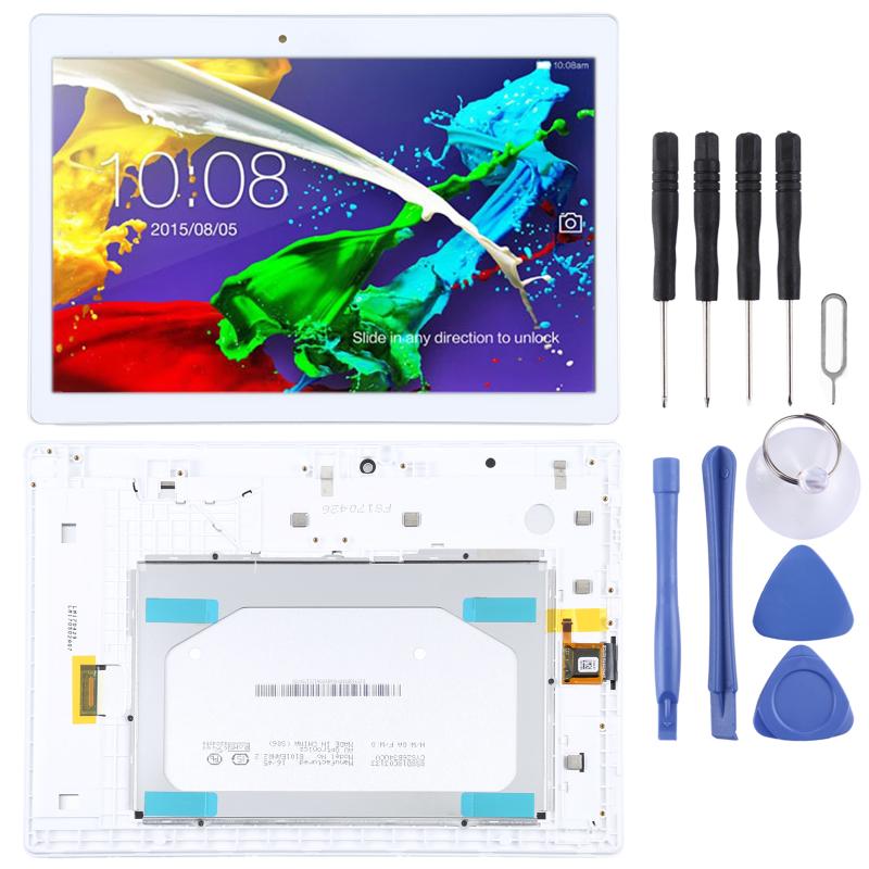 Lenovo Tab 2 A10-30 (TB2-X30F / TB2-X30I / TB2-X30M / YT3-X30) Screen & Digitiser Assembly – With Frame (White)
