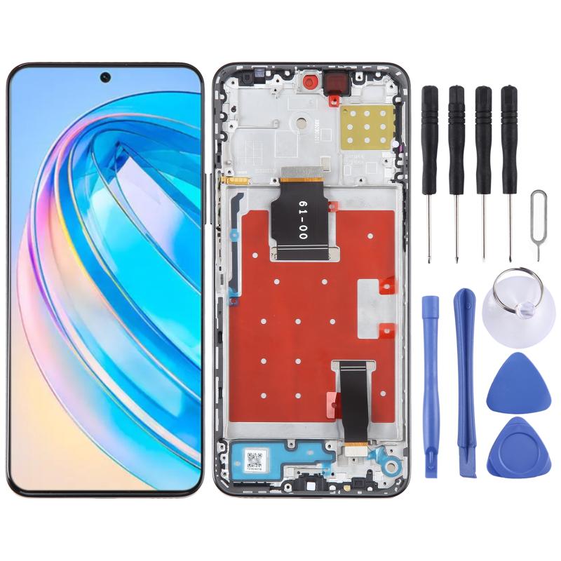 Honor X8a Screen Replacement – With Frame (Black)