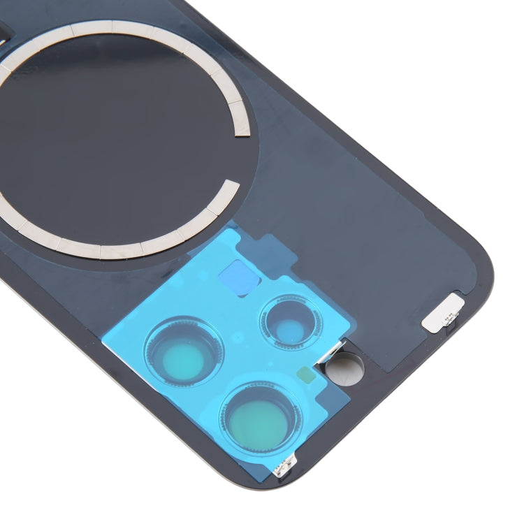 For iPhone 16 Pro Original Glass Battery Back Cover with Camera Lens Cover + MagSafe Magnet(Silver)