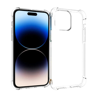For iPhone 14 13 12 11 XR X XS 8 7 Clear Shockproof Case with Bumper