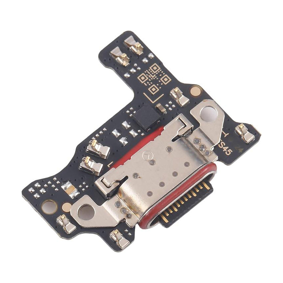 Motorola Edge 50 Neo charging port board, angled view