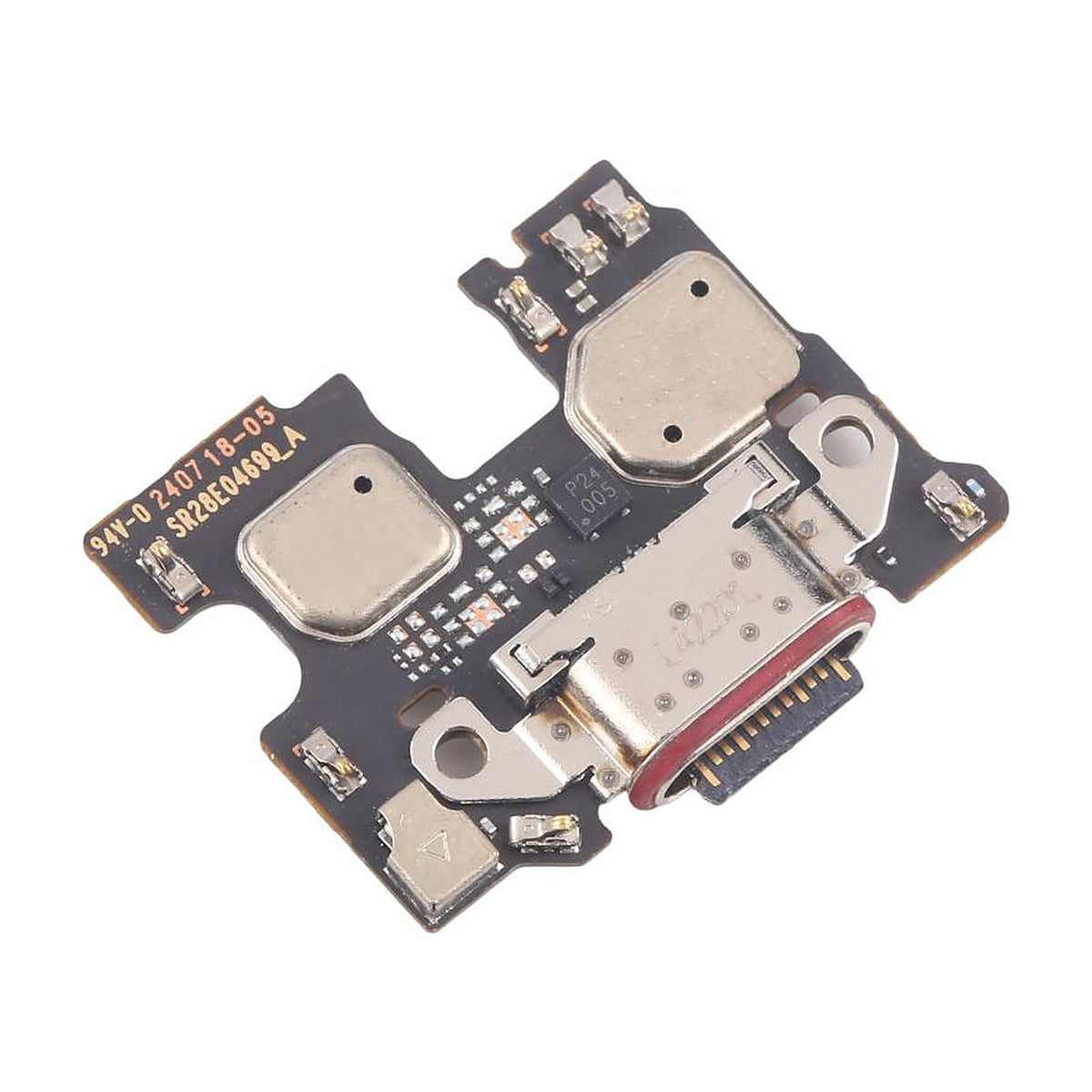 Motorola Edge 50 Pro charging port board, angled view