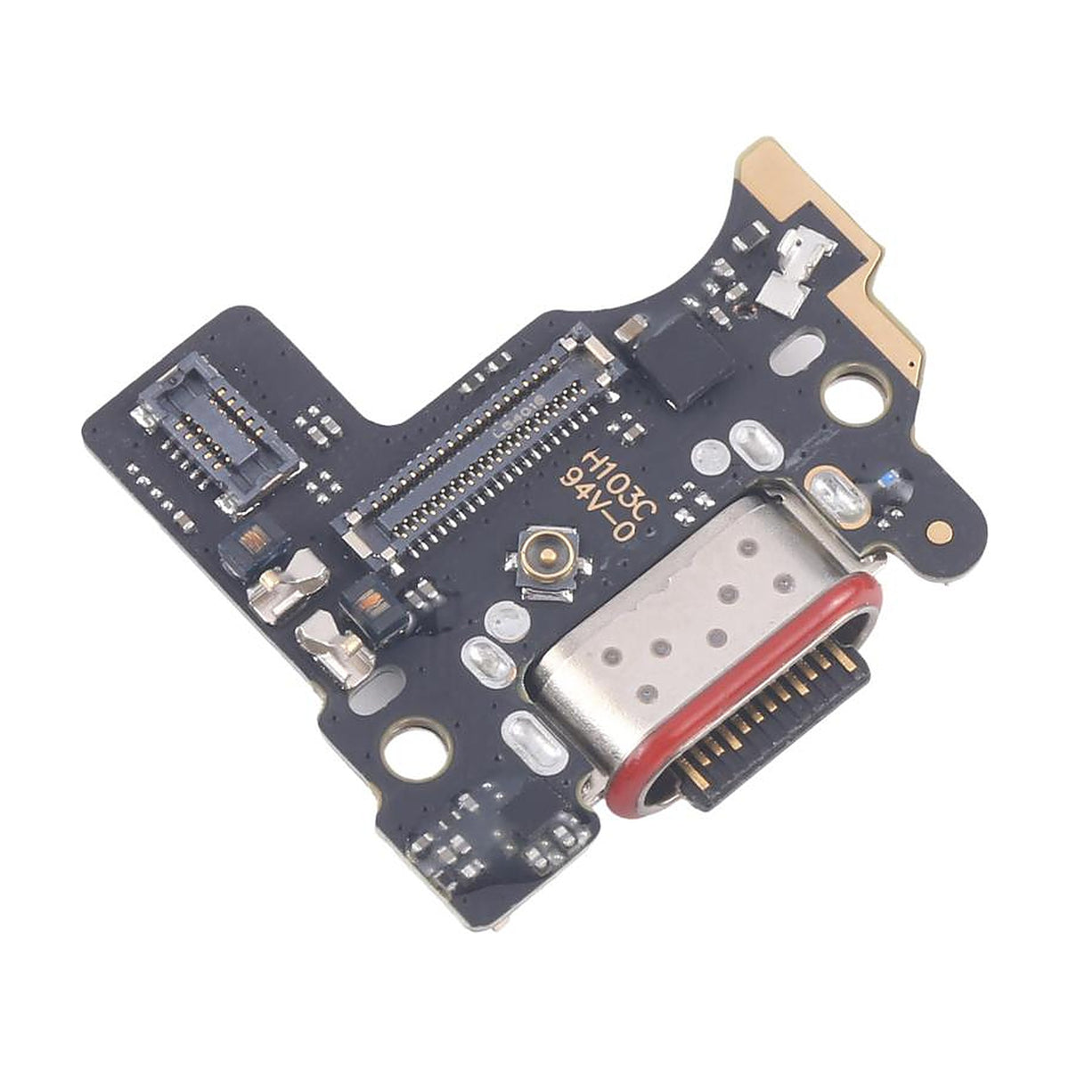 Motorola Edge 60 charging port board, angled view