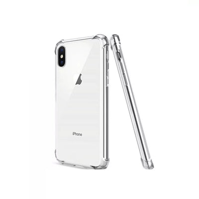 For iPhone 15 14 13 12 11 XR X XS 8 7 Clear Shockproof Silicone Case