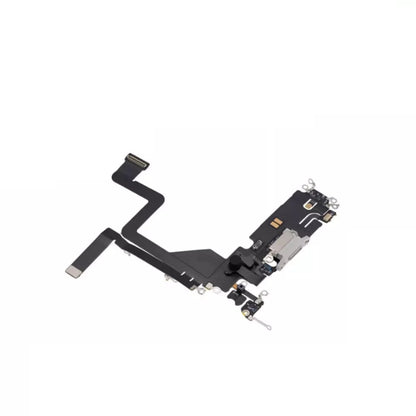 iPhone 14 Pro White Charging Port Flex Microphone Original With IC