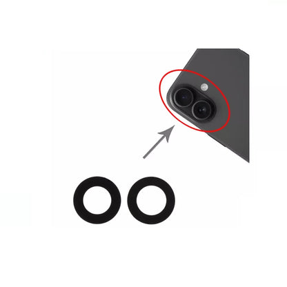 For iPhone 16 Replacement Rear Back Camera Glass Lens Premium Quality