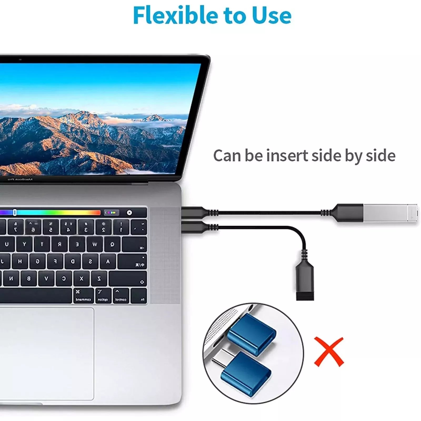 USB C Male OTG A Female, Type C to USB Data Connector Converter Cable Adapter