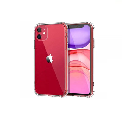 For iPhone 16 15 14 13 12 11 XR X XS 8 7 Clear Shockproof Silicone Case