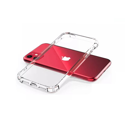 For iPhone 16 15 14 13 12 11 XR X XS 8 7 Clear Shockproof Silicone Case
