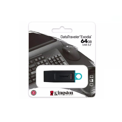 GENUINE ORIGINAL Kingston 64GB Data Traveler Exodia USB 3.2 Memory Flash Drive